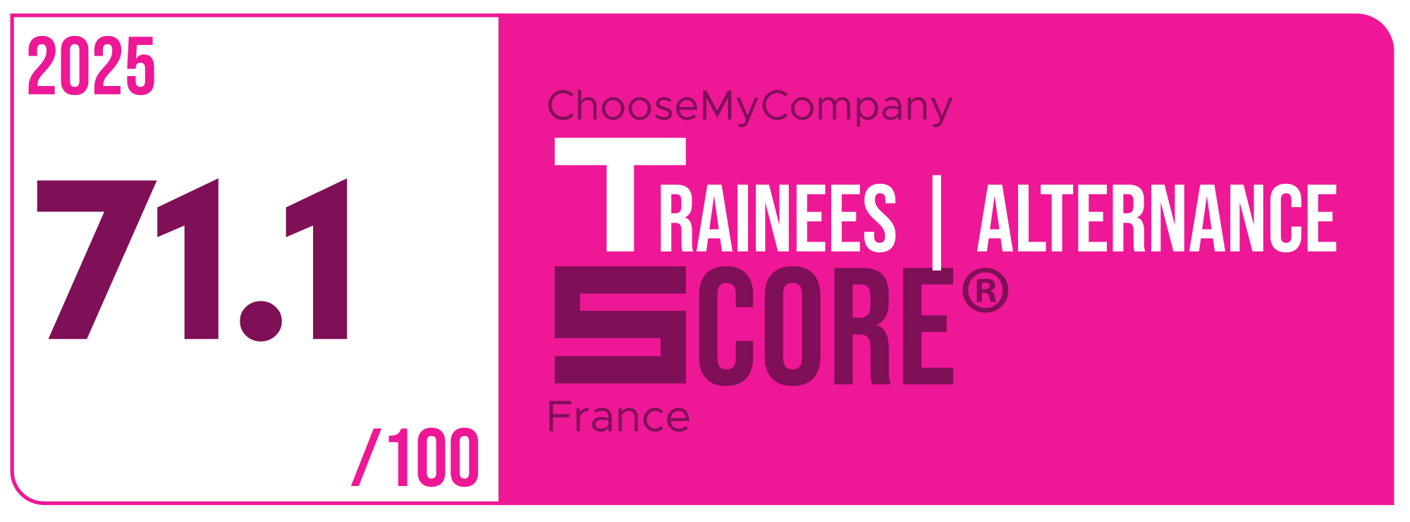 Label Trainees-apprentices Score 2024-2025 France