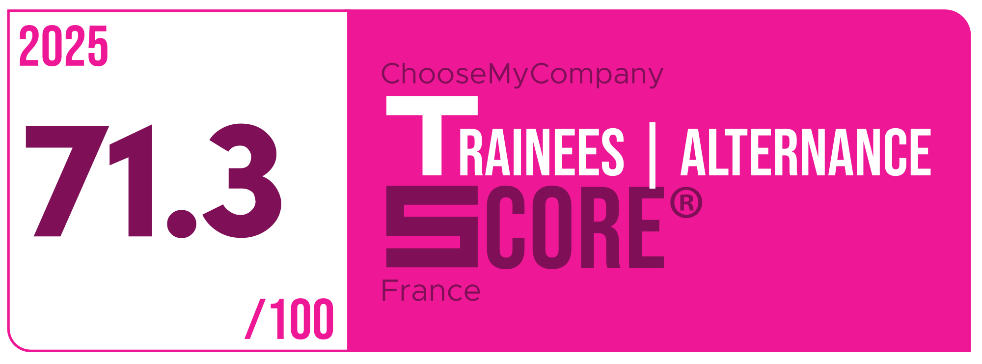 Label Trainees-apprentices Score 2024-2025 France