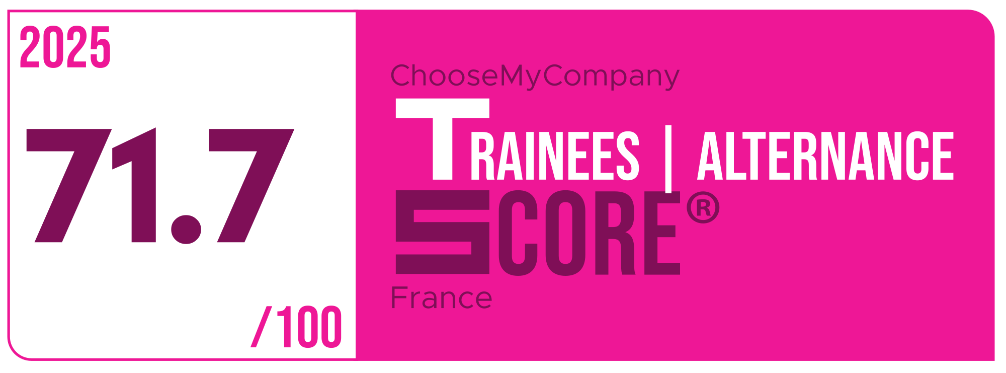 Label Trainees-apprentices Score 2024-2025 France