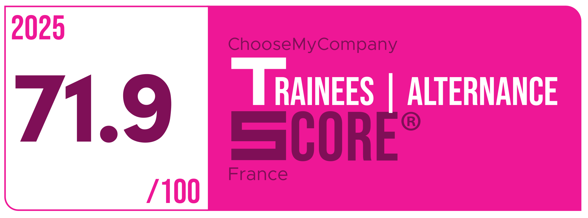 Label Trainees-apprentices Score 2024-2025 France