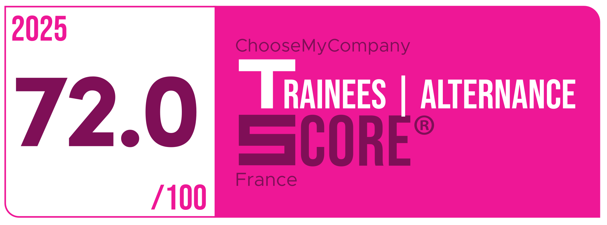 Label Trainees-apprentices Score 2024-2025 France