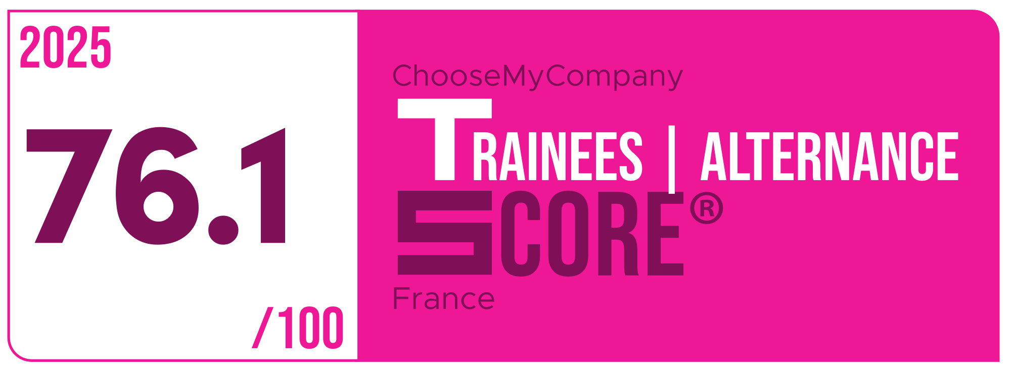 Label Trainees-apprentices Score 2024-2025 France