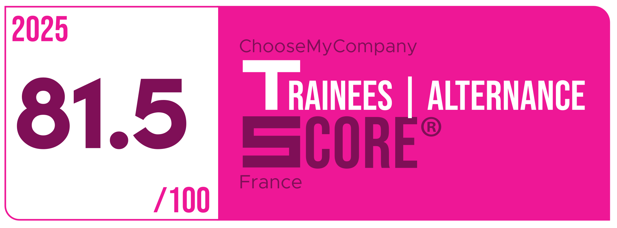 Label Trainees-apprentices Score 2024-2025 France