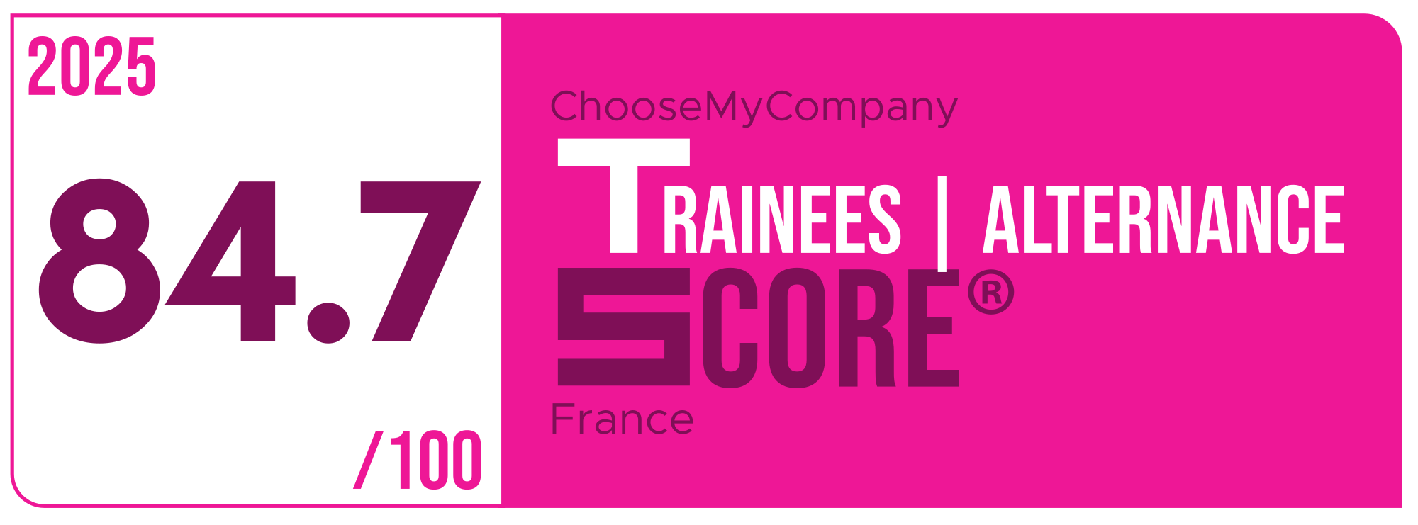 Label Trainees-apprentices Score 2024-2025 France