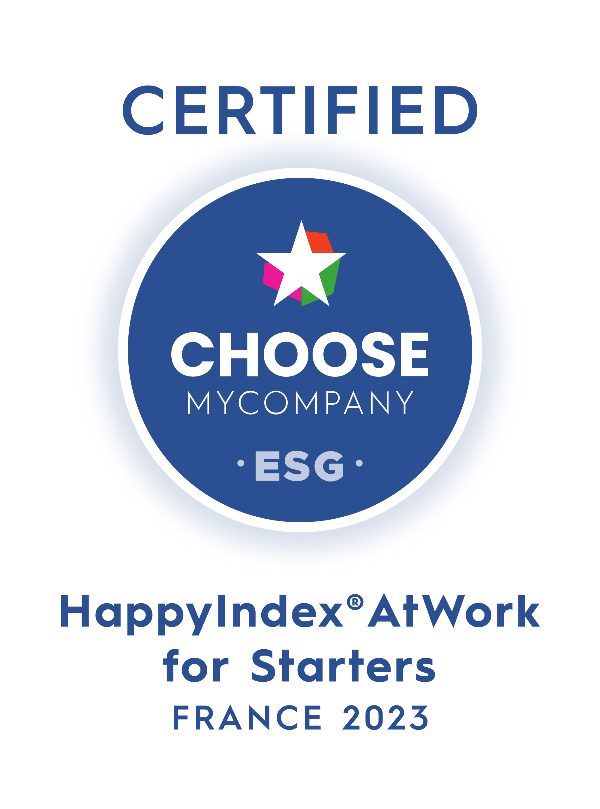 Logo HappyIndex®AtWork for Starters | France 2023