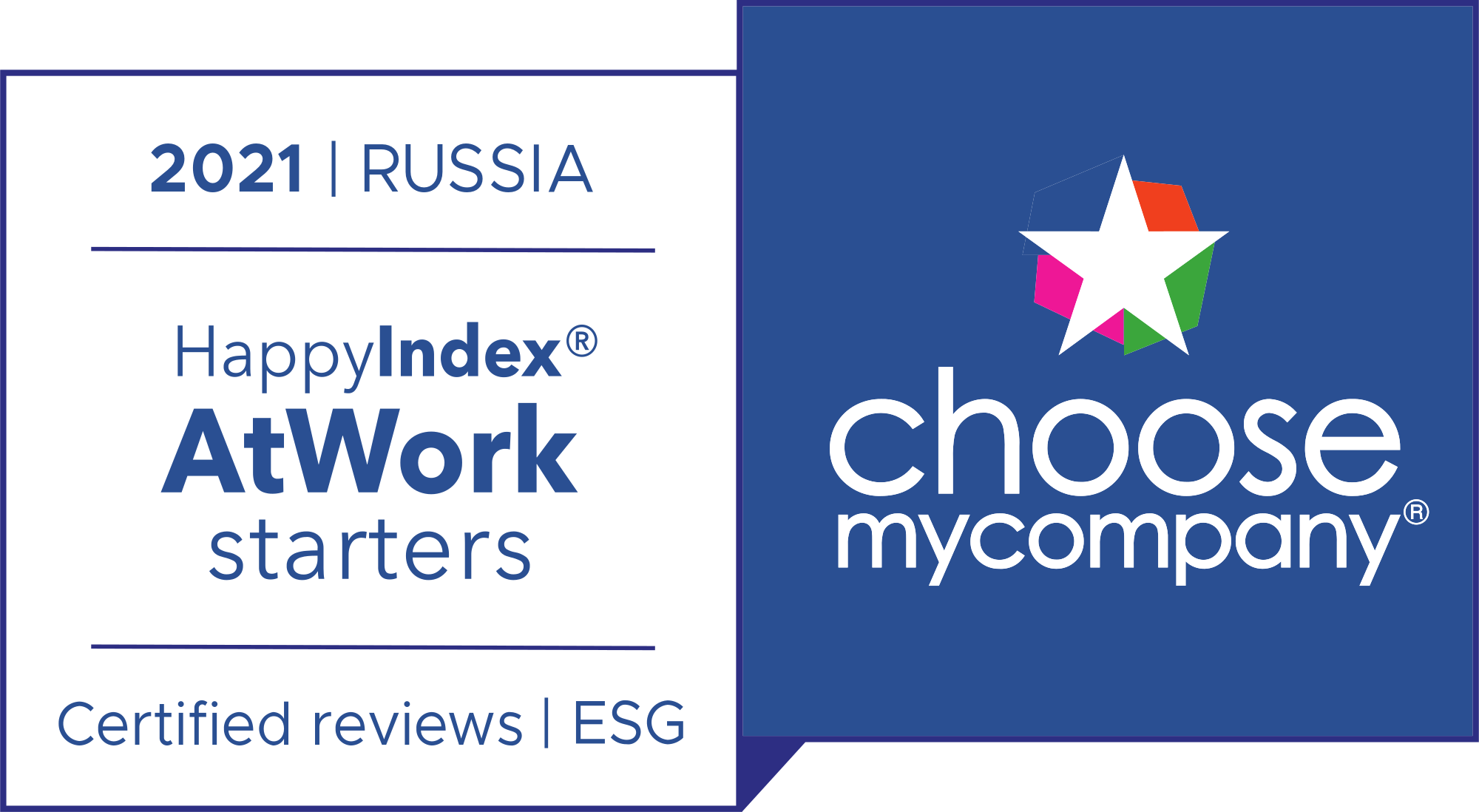 Logo HappyIndex®AtWork for Starters | Russia 2021