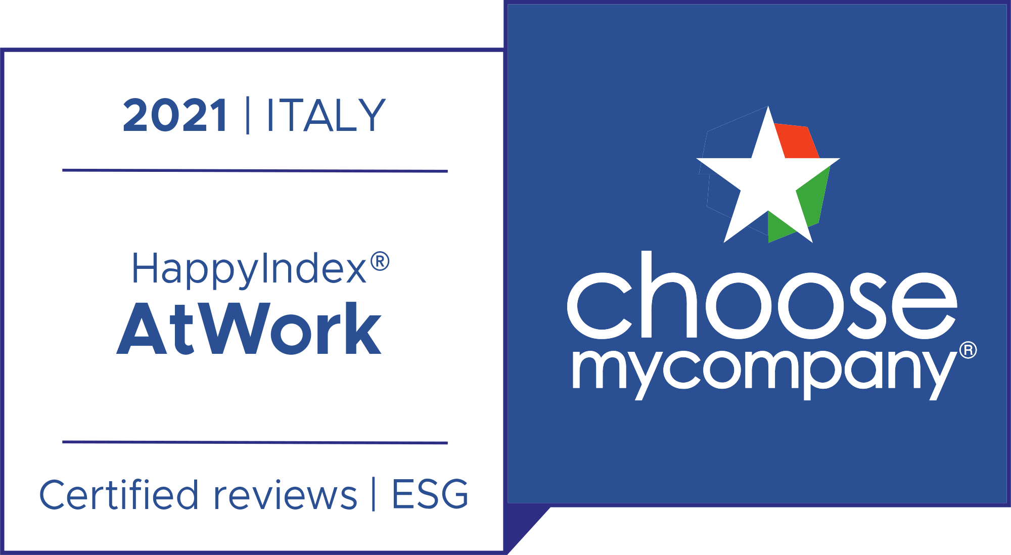 Logo HappyIndex®AtWork | Italy 2021